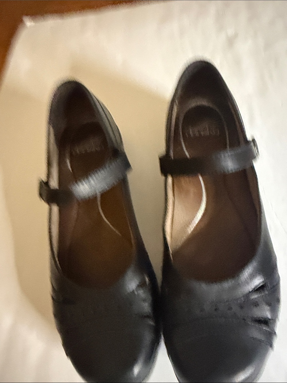 Dansko Black Leather Mary Jane Flats with Strap